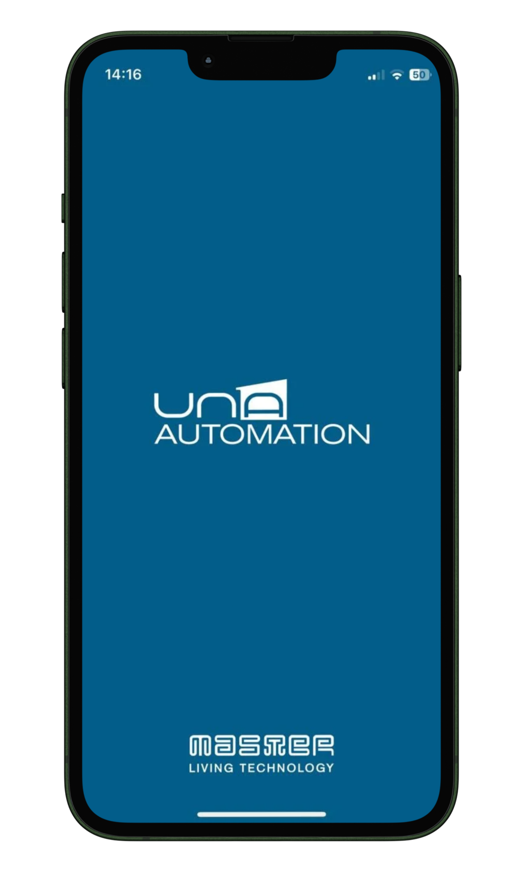 Mockup of UNA Mobile app on smartphone