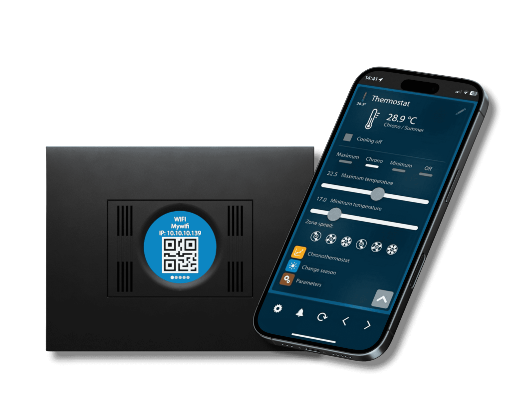 Controllo temperatura tramite app UNA Mobile