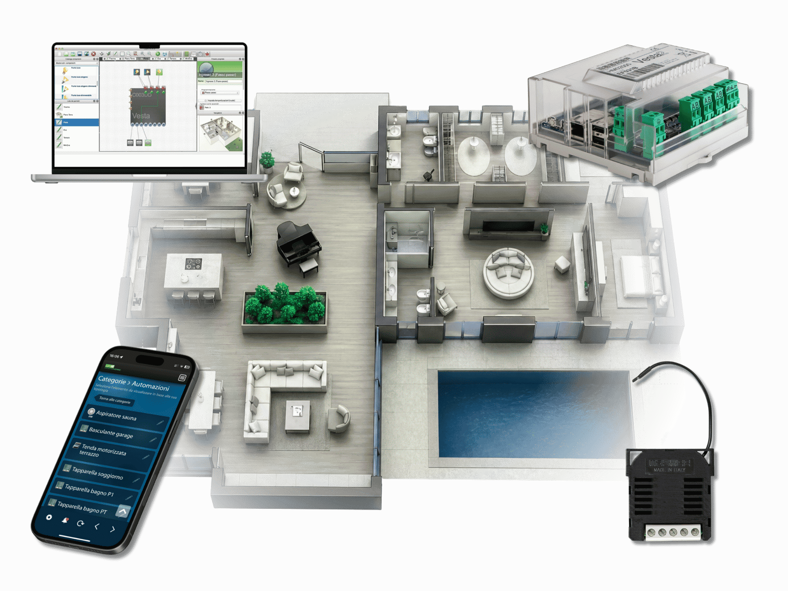 Casa con sistema domotico UNA Automation